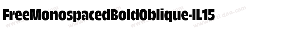 FreeMonospacedBoldOblique-lL15字体转换