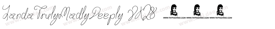 JandaTrulyMadlyDeeply-YKL8字体转换
