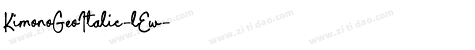 KimonoGeoItalic-lEw字体转换