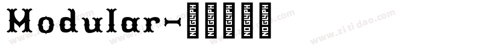Modular字体转换