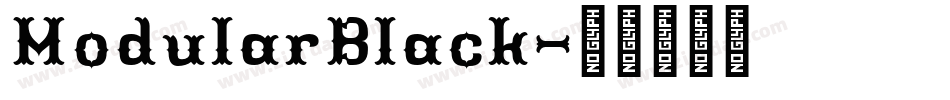 ModularBlack字体转换