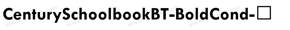 CenturySchoolbookBT-BoldCond字体转换