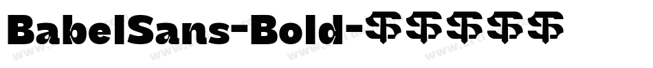 BabelSans-Bold字体转换
