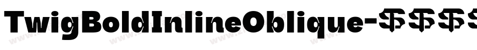 TwigBoldInlineOblique字体转换