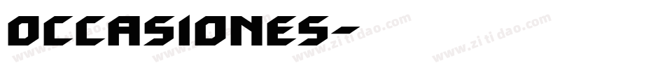 Occasiones字体转换