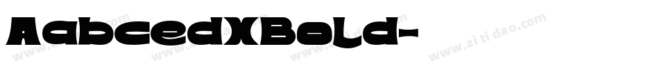 AabcedXBold字体转换