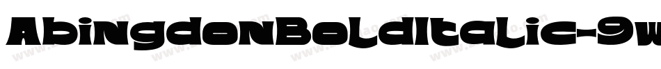 AbingdonBoldItalic-9wDL字体转换
