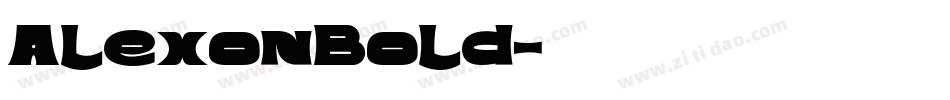 AlexonBold字体转换