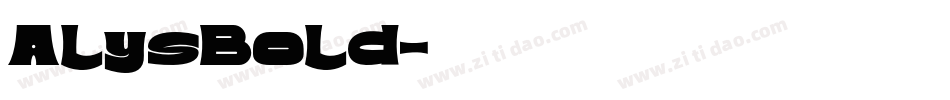 AlysBold字体转换