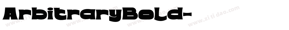 ArbitraryBold字体转换