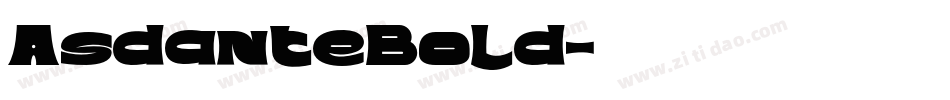 AsdanteBold字体转换