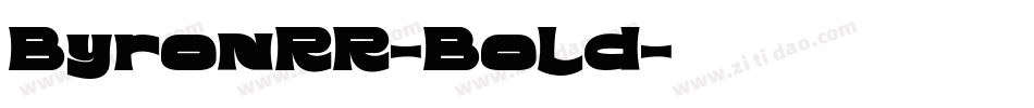 ByronRR-Bold字体转换