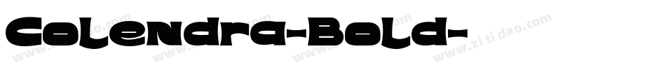 Colendra-Bold字体转换