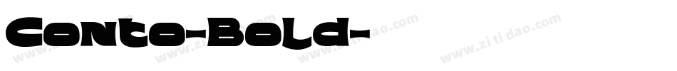 Conto-Bold字体转换