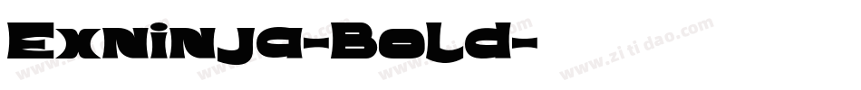 Exninja-Bold字体转换