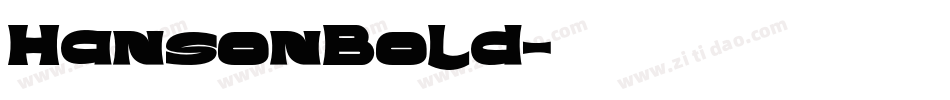 HansonBold字体转换