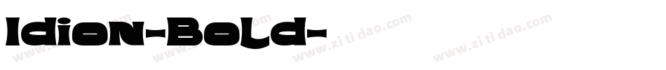 Idion-Bold字体转换
