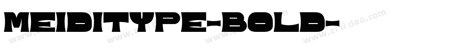 MEIDITYPE-BOLD字体转换