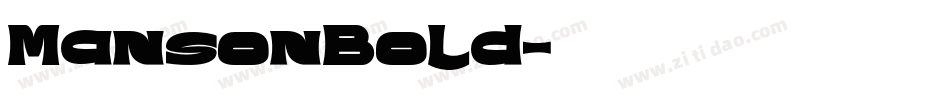 MansonBold字体转换