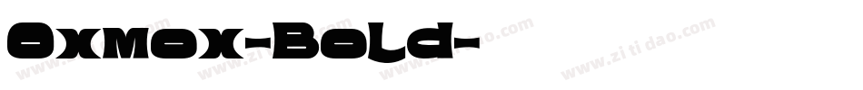 Oxmox-Bold字体转换