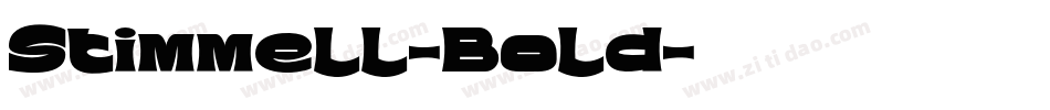 Stimmell-Bold字体转换
