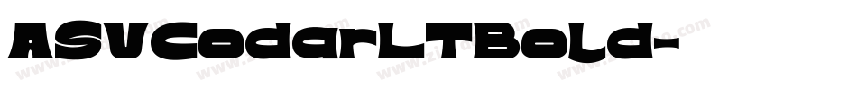 ASVCodarLTBold字体转换