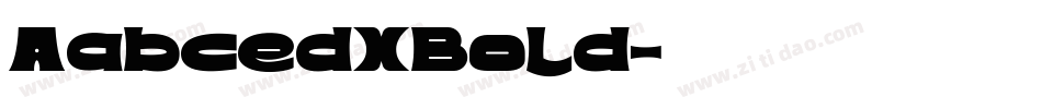 AabcedXBold字体转换