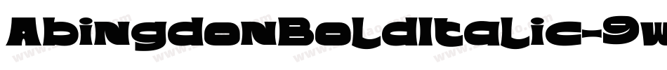 AbingdonBoldItalic-9wDL字体转换