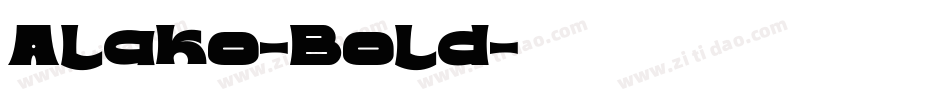Alako-Bold字体转换