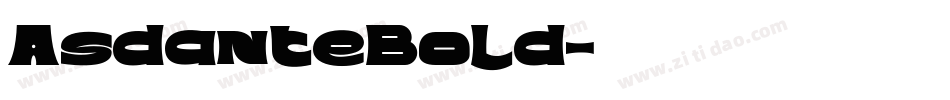 AsdanteBold字体转换