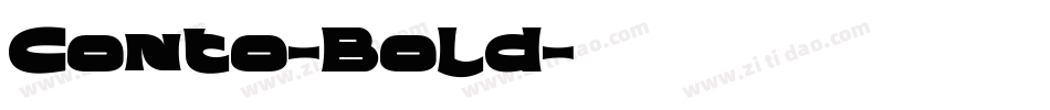 Conto-Bold字体转换