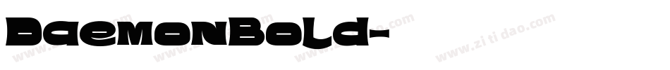 DaemonBold字体转换