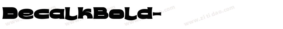 DecalkBold字体转换