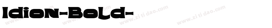 Idion-Bold字体转换