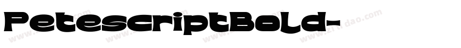 PetescriptBold字体转换