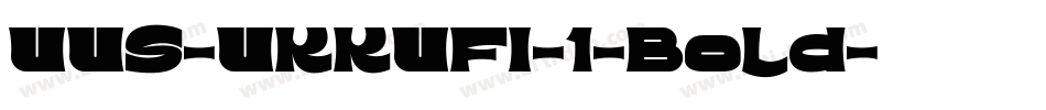 UUS-UKKUFI-1-Bold字体转换