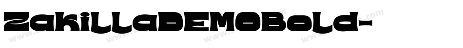 ZakillaDEMOBold字体转换