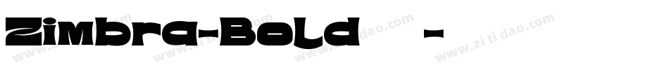Zimbra-Bold生成器字体转换
