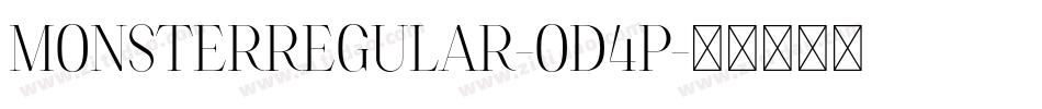 MonsterRegular-Od4p字体转换