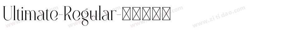 Ultimate-Regular字体转换