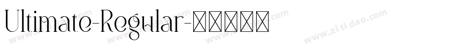 Ultimate-Regular字体转换
