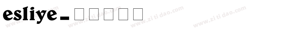 esliye字体转换