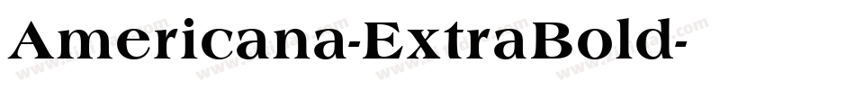 Americana-ExtraBold字体转换