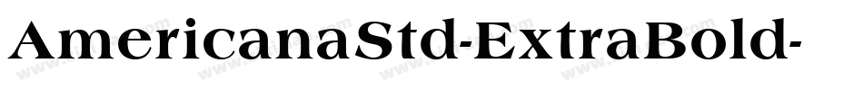 AmericanaStd-ExtraBold字体转换