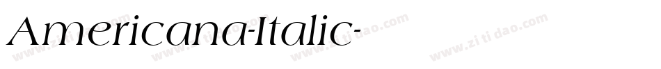 Americana-Italic字体转换