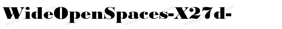 WideOpenSpaces-X27d字体转换