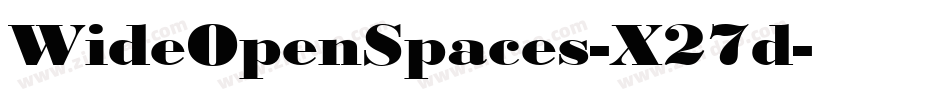 WideOpenSpaces-X27d字体转换