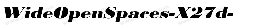 WideOpenSpaces-X27d字体转换