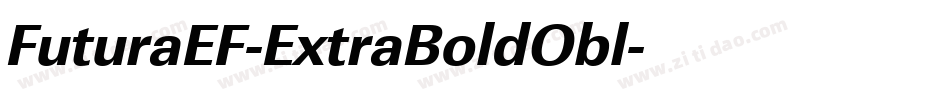 FuturaEF-ExtraBoldObl字体转换