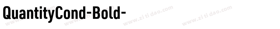 QuantityCond-Bold字体转换